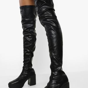 Chunky Platform Over the Knee Boots